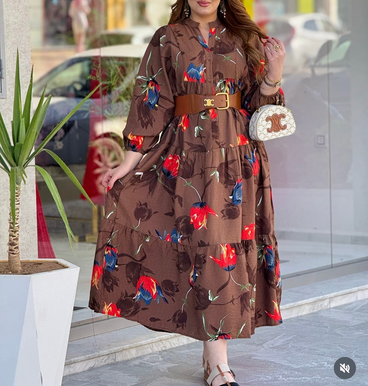 Robe ella marron