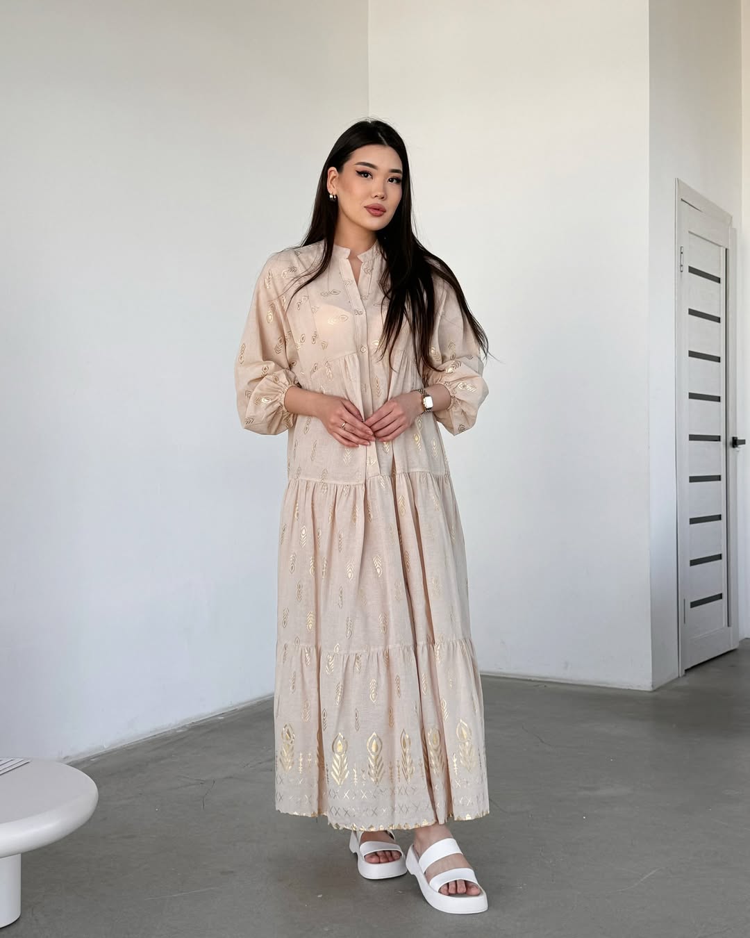 Robe Sari Beige