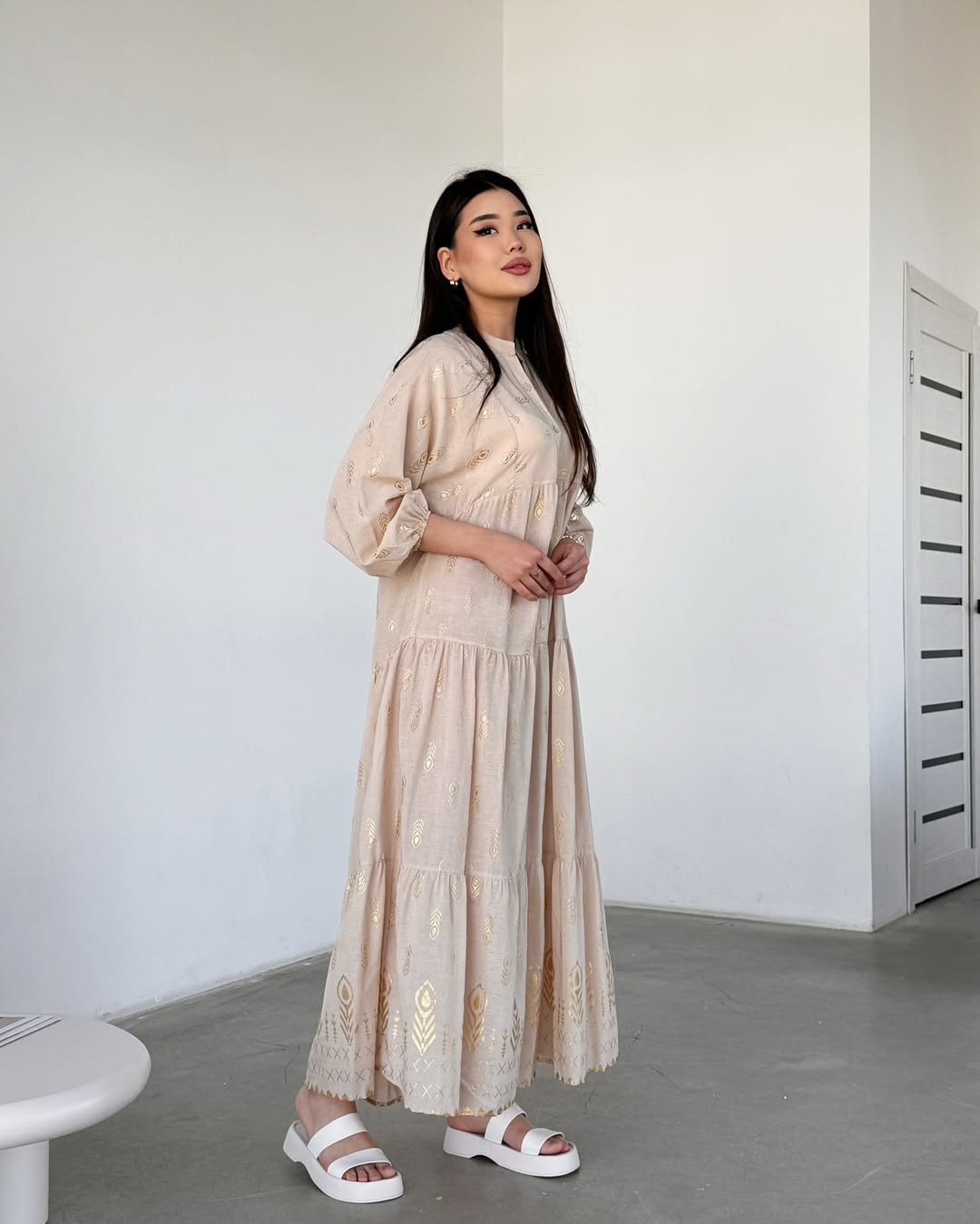 Robe Sari Beige