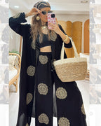 Ensemble Talya broderie dorée |Noir