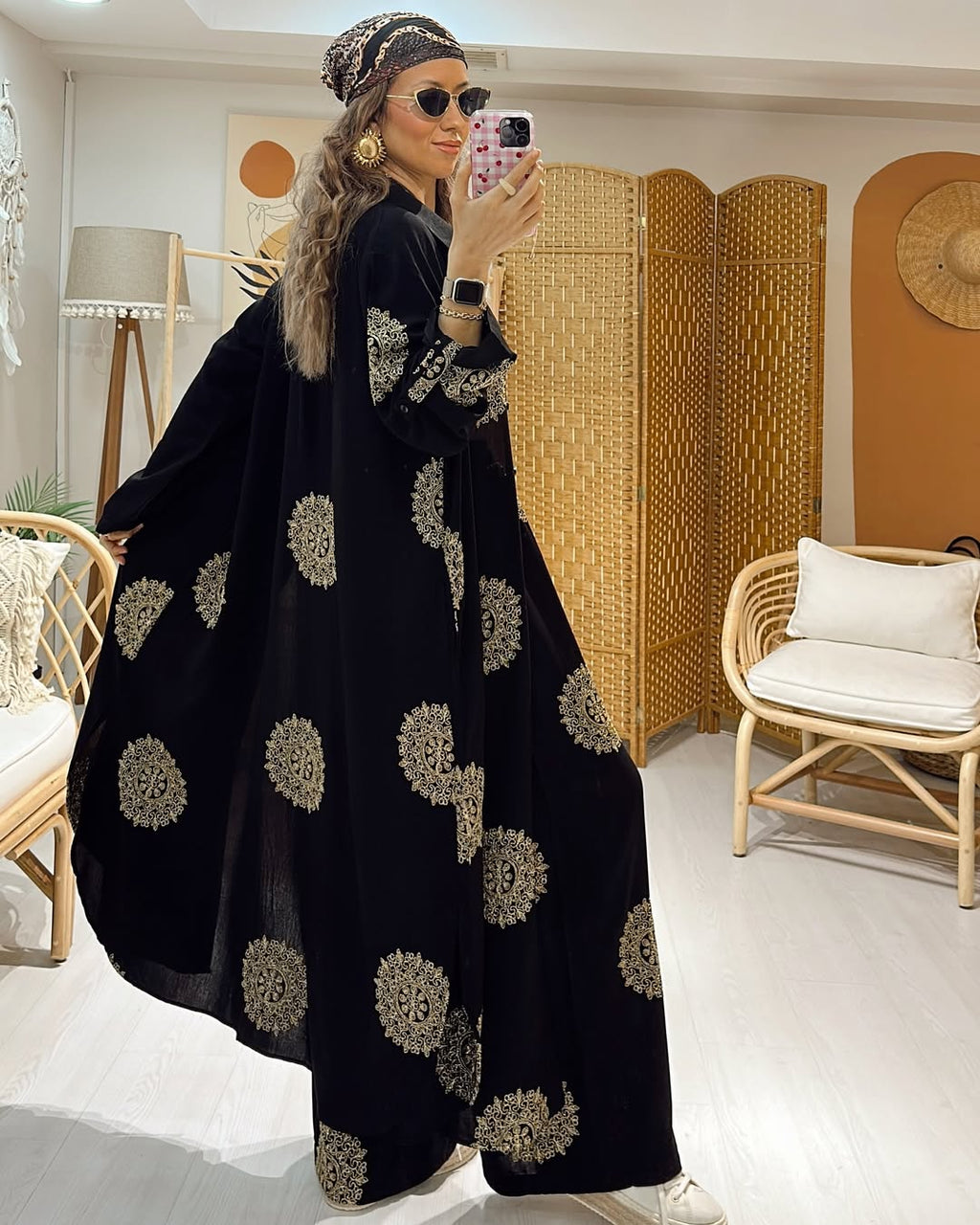 Ensemble Talya broderie dorée |Noir