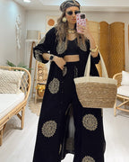 Ensemble Talya broderie dorée |Noir