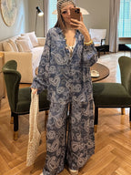 Ensemble à motifs | Bleu