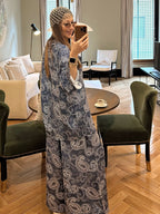 Ensemble à motifs | Bleu