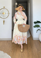 Robe à fleurs Jaune