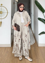 Ensemble à fleurs |Beige