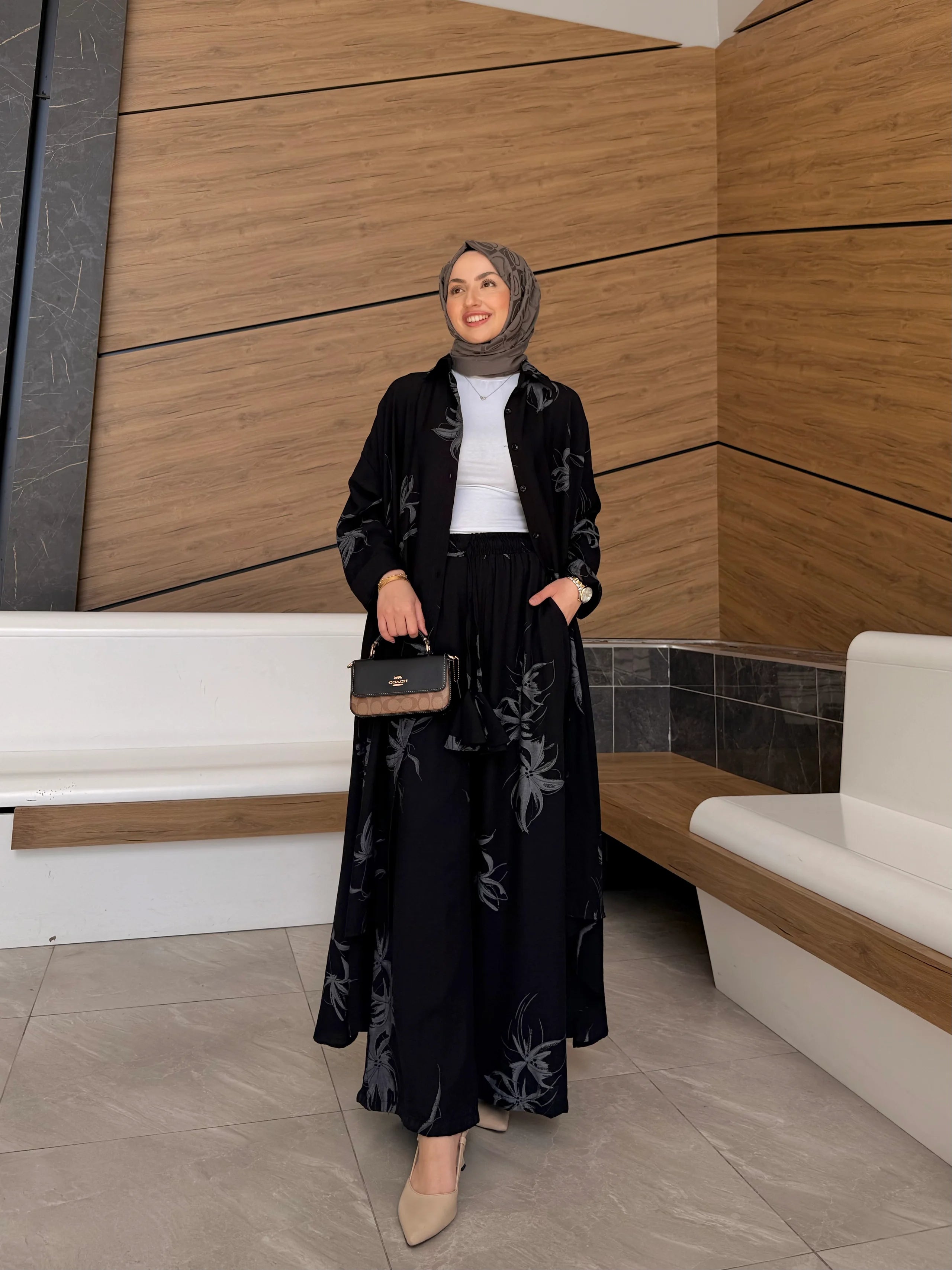 Ensemble motifs gris |Noir