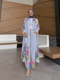Ensemble à fleurs |Bleu