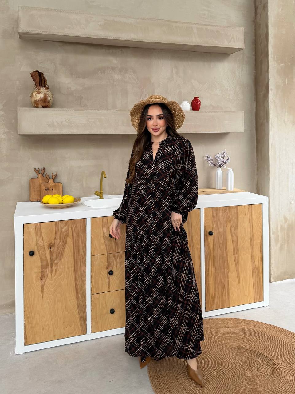 Robe à rayures |Bord et Beige