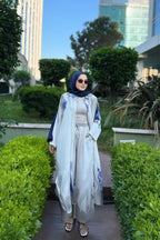 Ensemble long à fleurs |Beige