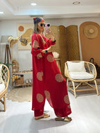 Ensemble Talya Broderie dorée |Rouge